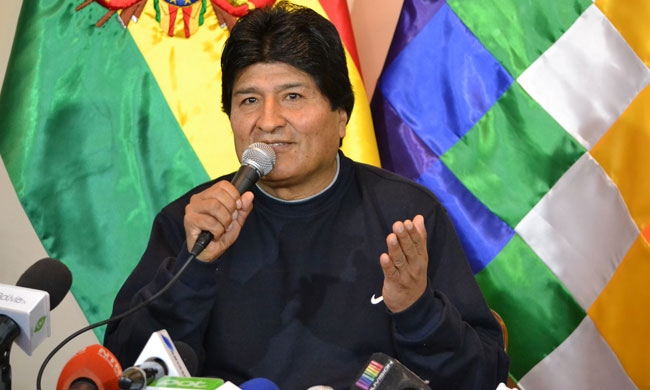 El presidente Evo Morales en conferencia de prensa. Foto: ABI