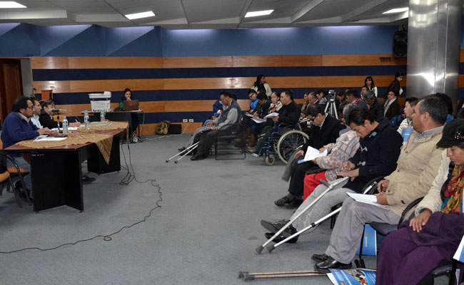 Gobierno y personas con discapacidad de La Paz firman acuerdo para dejar las movilizaciones y asistir a la mesa de diálogo. Foto: ABI