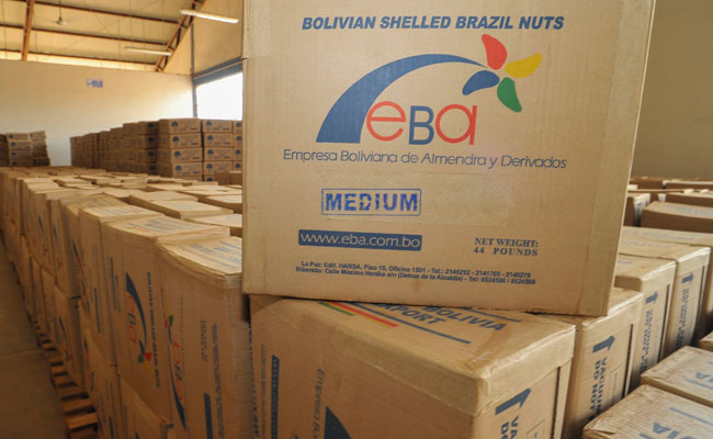 Producción de la Empresa Boliviana de Almendras (EBA). Foto: ABI
