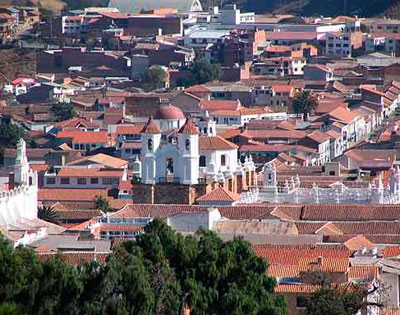 Panorámica de la ciudad de Sucre. Foto: ABI