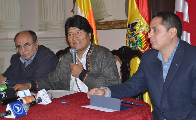 El gobierno anuncia en Sucre el descubrimiento de un nuevo pozo gasífero en el departamento de Chuquisaca. Foto: ABI