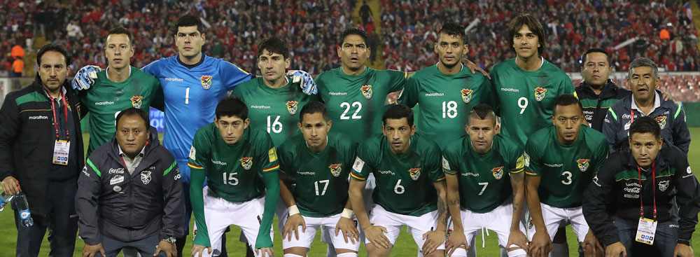 Equipo de la selección de Bolivia que enfrentó a su par de Chile en septiembre pasado. Foto: EFE