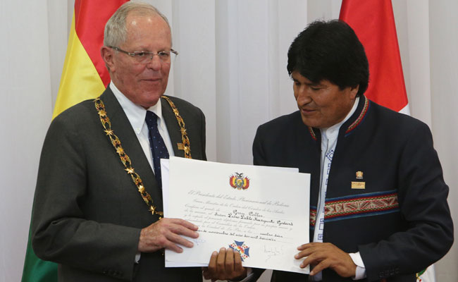 Bolivia y Perú convinieron impulsar la construcción del Tren Bioceánico Central (TBC). Foto: EFE
