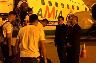 Imagen de archivo del avión de la línea aérea Lamia, que provee servicios de vuelo a equipos de fútbol. Foto: ABI