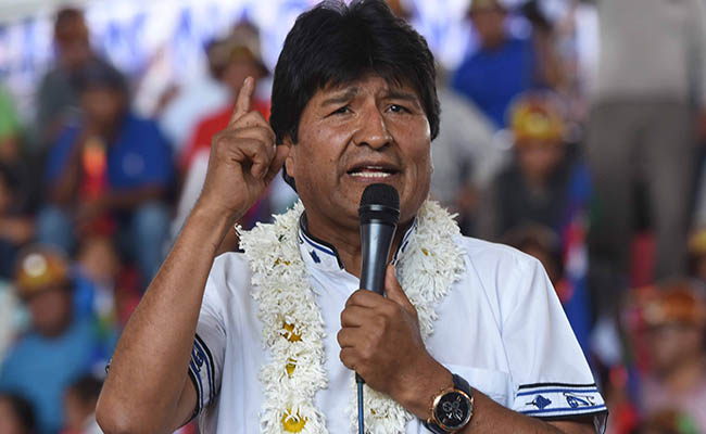 El presidente Evo Morales en el congreso del Movimiento al Socialismo. Foto: ABI