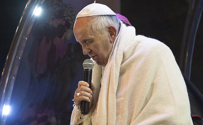 El Papa Francisco durante su visita a Bolivia en julio de 2015. Foto: ABI