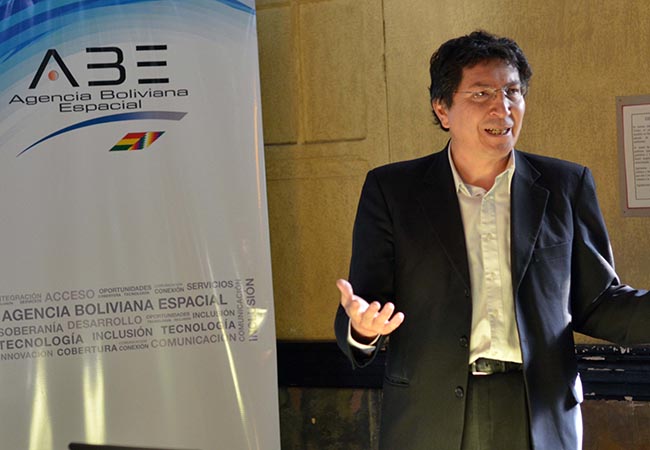 Iván Zambrana, director de la Agencia Boliviana Espacial (ABE). Foto: ABI