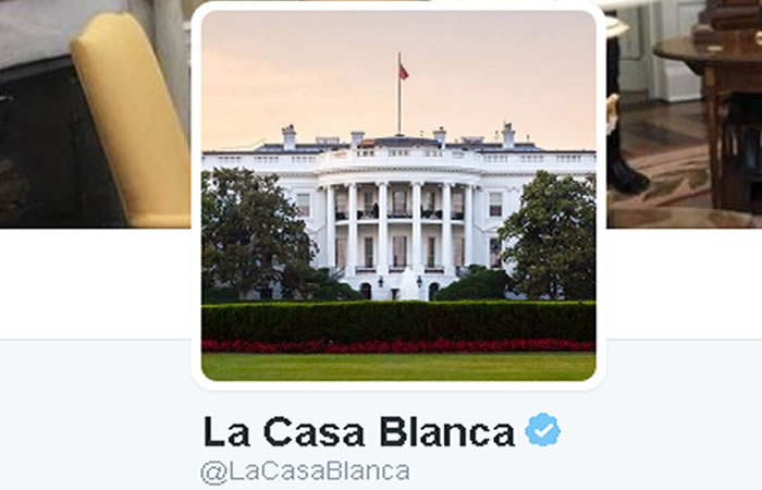 Twiter Casa Blanca. Foto: Twitter