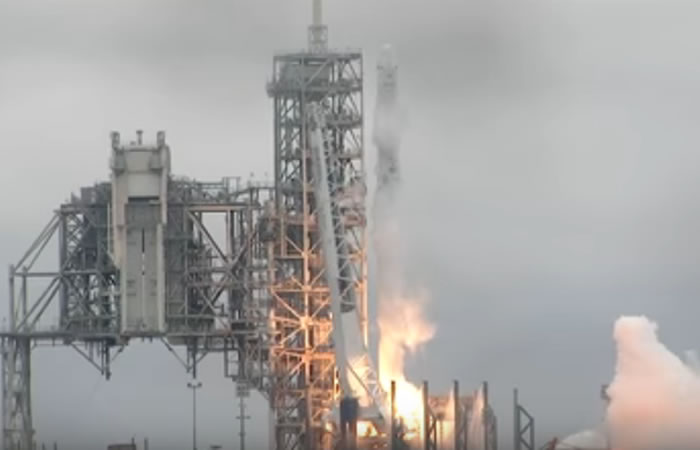 Lanzamiento de cohete de Space X. Foto: Youtube
