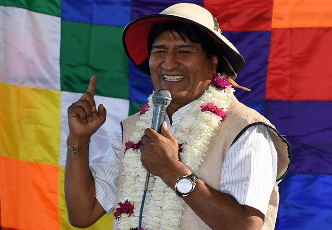 El presidente Evo Morales durante un acto en el municipio de Aiquile, Cochabamba. Foto: ABI