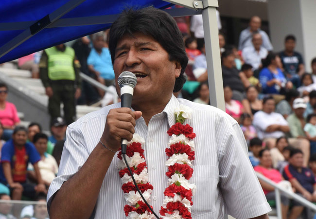 El presidente Evo Morales no ha podido hablar con facilidad durante las últimas semanas. Foto: ABI
