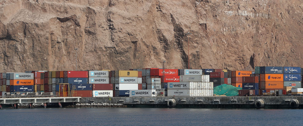Puerto chileno de Arica, principal terminal de ingreso y salida de la carga boliviana. Foto: EFE