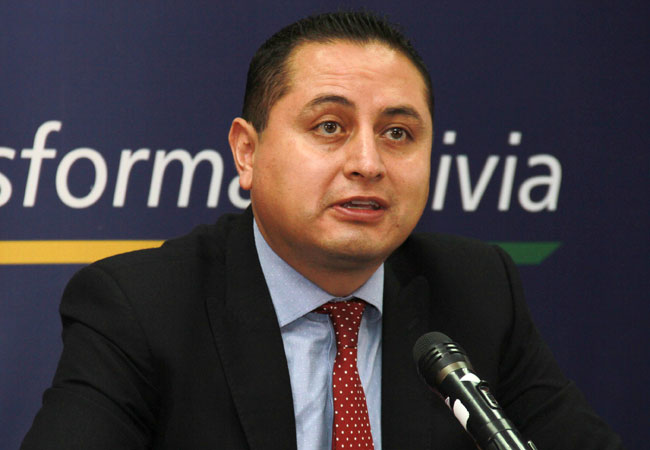 Guillermo Achá, presidente de Yacimientos Petrolíferos Fiscales Bolivianos. Foto: ABI