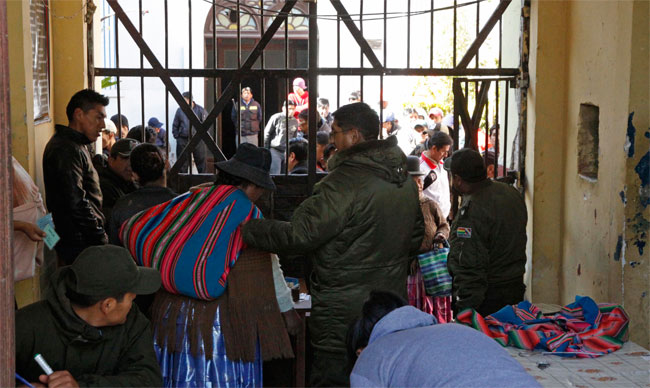 Ingreso al penal de San Pedro en la ciudad de La Paz. Foto: ABI