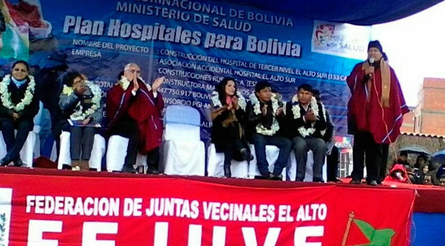 El presidente Evo Morales durante un acto en la ciudad de El Alto, La Paz. Foto: ABI