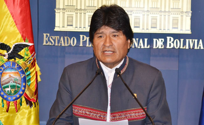 Evo Morales se pronuncia ante la decisión de Trump. Foto: ABI