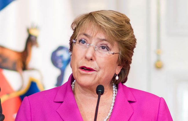 La presidenta de Chile, Michelle Bachelet. Foto: ABI