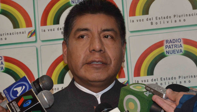 El canciller boliviano Fernando Huanacuni. Foto: ABI