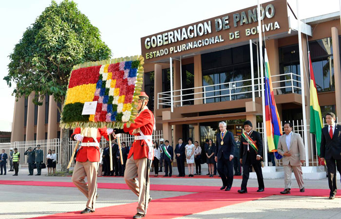 Inicio de la celebración del día de Bolivia en Cobija, Pando. Foto: ABI