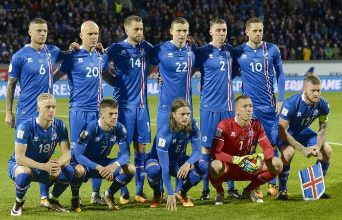 Selección de Islandia. Foto: AFP