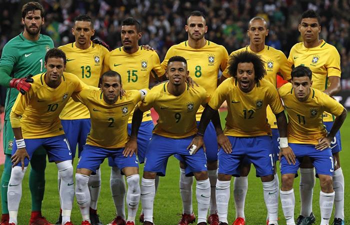 Selección de Brasil. Foto: AFP