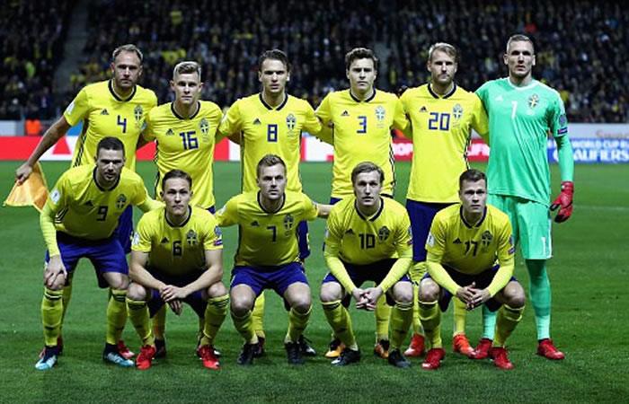 Selección de Suecia. Foto: AFP