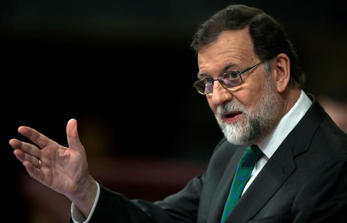 Mariano Rajoy habla durante el debate de la moción de censura en el Congreso de los Diputados. Foto: AFP