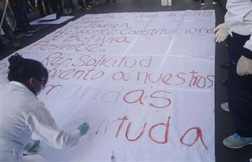 UPEA: Estudiantes escriben carta con sangre a Evo Morales