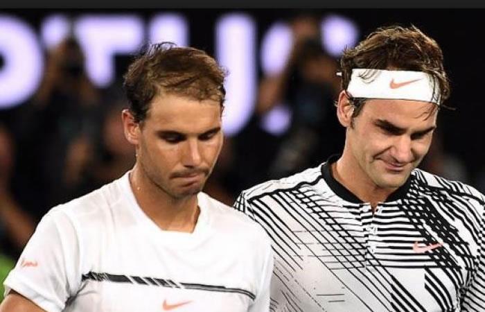 Nadal y Federer en los cuartos de Wimbledon. Foto: AFP