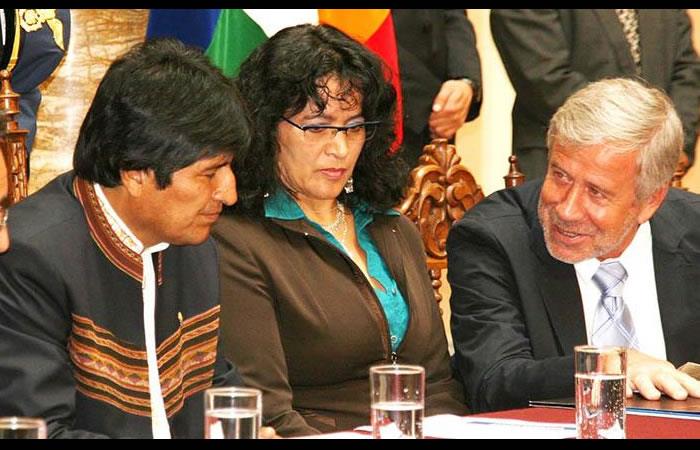 Evo Morales estuvo en 2010 en el palacio con Gerardo Ferreyra, quien está detenido. Foto: ABI