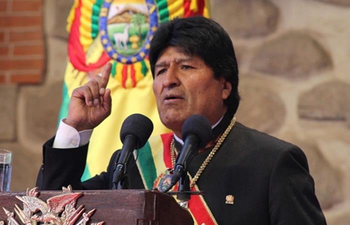 Evo Morales declaró sobre el robo de la medalla presidencial. Foto: ABI