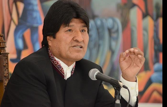 Evo Morales en discurso. Foto: ABI