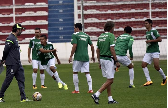 Entrenamiento Selección Bolivia. Foto: AFP