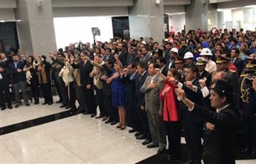 El mandatario boliviano da la bienvenida a su nuevo gabinete 
