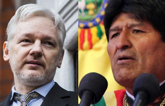 Evo Morales se solidariza con Julian Assange y condena su detención