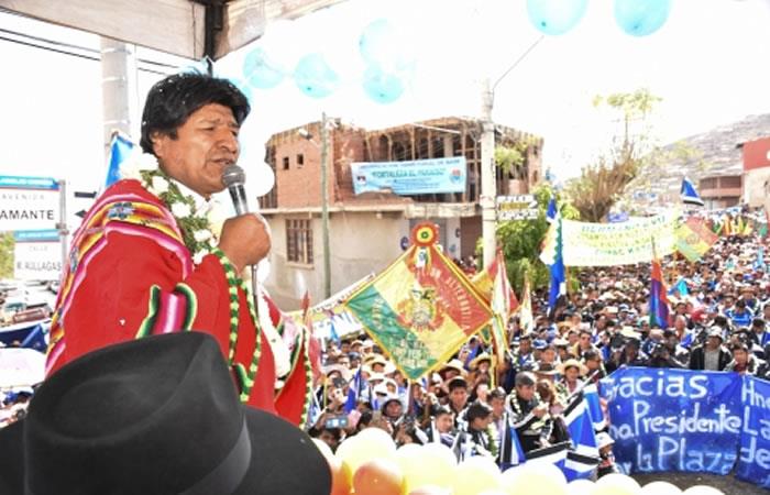 Presidente de Bolivia, Evo Morales en el acto inaugural. Foto: ABI