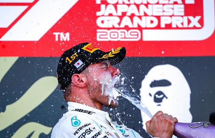 Bottas se llevó el GP de Suzuka en Japón. Foto: EFE