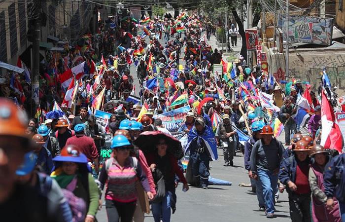 Protestas en las principales ciudades de Bolivia. Foto: EFE