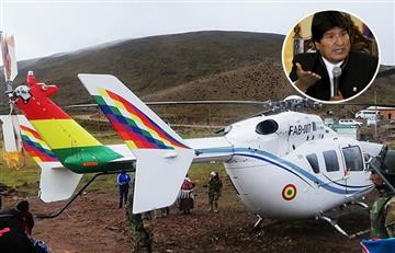 [VIDEO] Helicóptero de Evo Morales aterriza de emergencia por falla mecánica