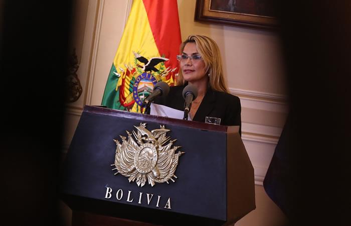 Presidenta interina de Bolivia, Jeanine Áñez. Foto: EFE