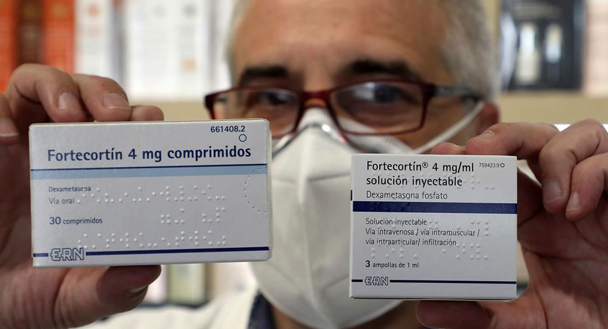 Dexametasona, un fármaco barato y de fácil acceso en todo el mundo, para tratar a pacientes críticos de COVID-19. Foto: EFE