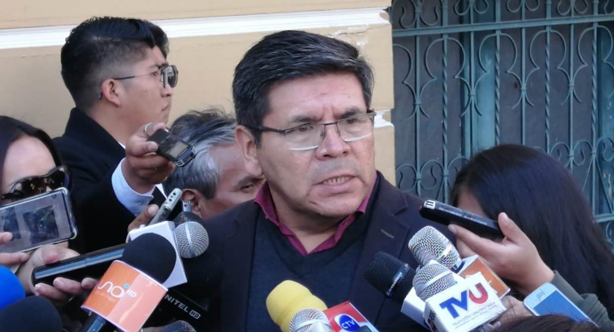 El vocero de la alianza Juntos, Edwin Herrera. Foto: ABI