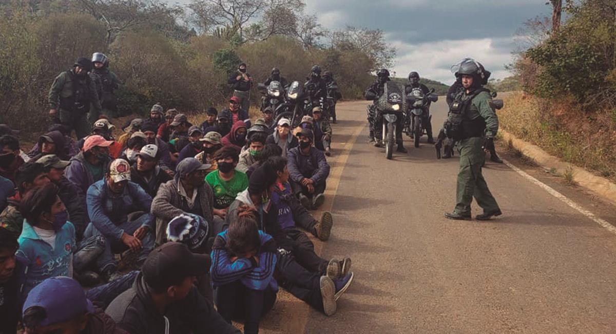 Detenidos en Bolivia por protestas. Foto: Twitter @LuchoXBolivia