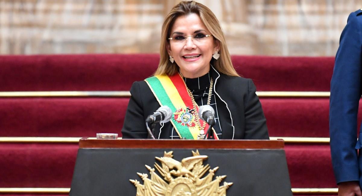La presidenta Jeanine Áñez anunció un nuevo bono. Foto: ABI
