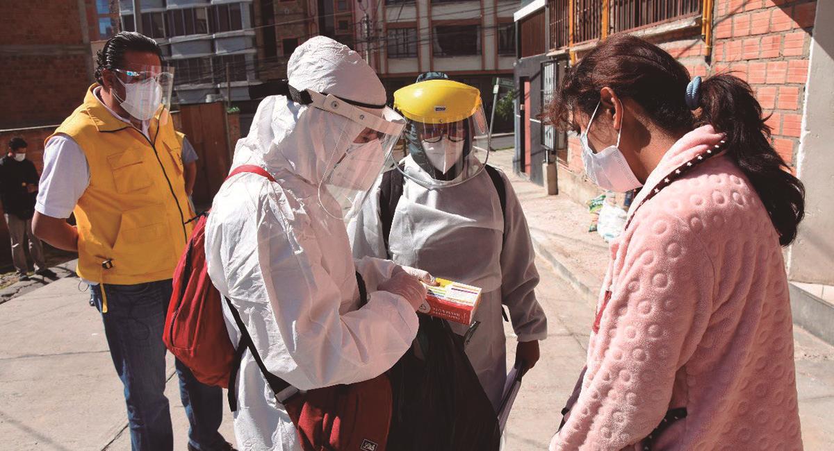 Proceso de rastrillaje en La Paz. Foto: Twitter @LuisRevillaH