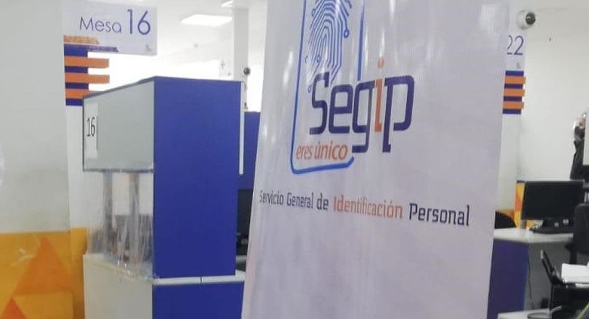 Oficina del Servicio General de Identificación Personal (Segip). Foto: ABI