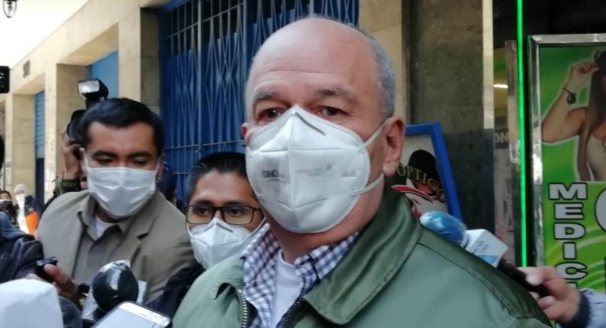 El ministro de Gobierno, Arturo Murillo, anunció el financiamiento para el hospital. Foto: ABI