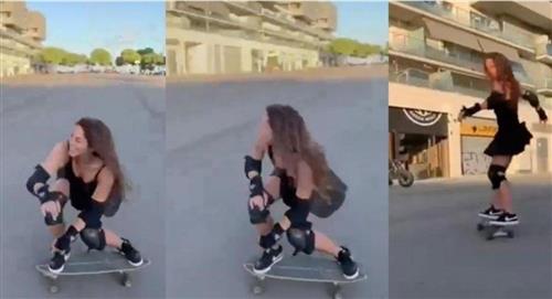 Video de Shakira presumiendo su habilidad para el skate le da la vuelta al mundo 