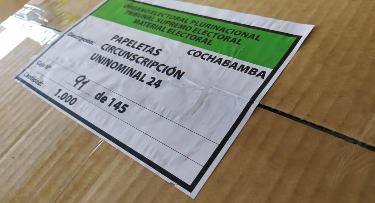 Papeletas elecciones generales del 18 de octubre. Foto: ABI