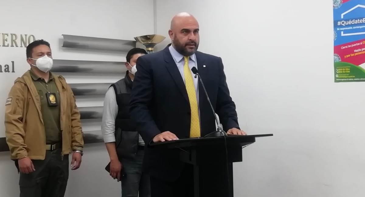 El viceministro de Régimen Interior y Policía, Javier Issa, dio a conocer la información. Foto: ABI